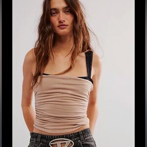 FREE PEOPLE Two-Tone Crop Tank Top - Size XS